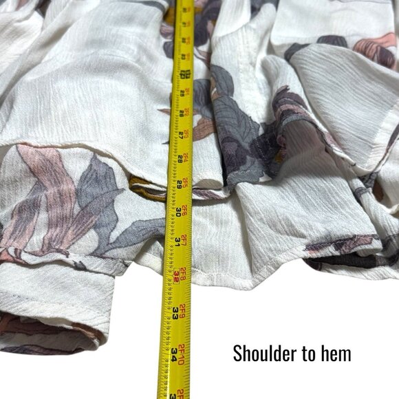 Free People Tree Swing Mini Dress Tunic Top Floral Cottagecore Fairy Ethereal XS - Picture 11 of 11